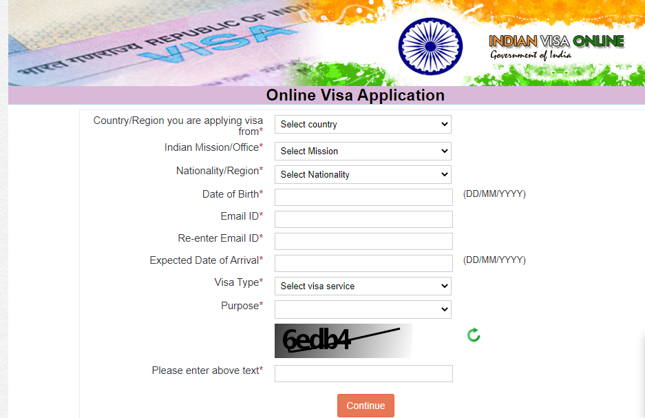 Indian visa from