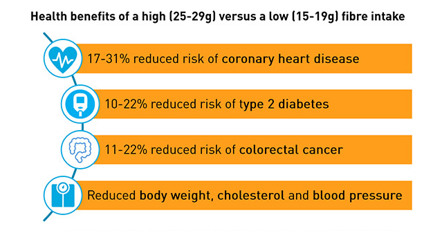 Increased fiber intake