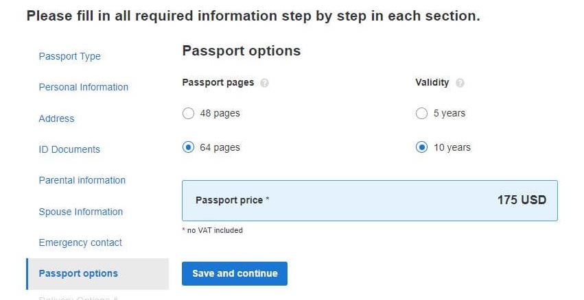 Options for Passport Delivery
